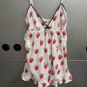 Strawberry Print Women's Sleepwear Victorias secrets pink
